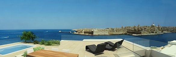 A secure and gated environment in landscaped gardens surround on three sides by the sea. The homes, state of the art offices, re