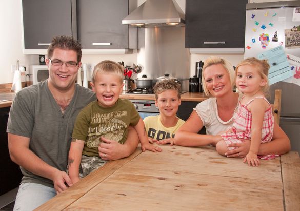 The Rumble family are happy David Wilson purchasers