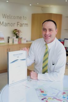 Mark Dowdall, Site Manager at Barratt Homes' Manor Farm development has been awarded his second Seal of Excellence award at the 