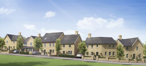 A typical street scene at the Barratt Manchester development, Willow Gardens