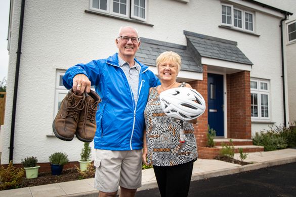Colin and Barbara outside their new Cavanna home in Dawlish Colin and Barbara outside their new Cavanna home in Dawlish