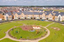 An aerial shot of Barratt Homes' development Brooklands