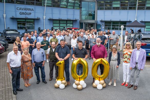 Celebrating 100 years: (L-R with 100 balloons) Senior Board Directors, Keith Miller and Scott Murray are joined by Ben Cavanna, Chair of the Family Council and other Cavanna family members and shareholders. Celebrating 100 years: (L-R with 100 balloons) Senior Board Directors, Keith Miller and Scott Murray are joined by Ben Cavanna, Chair of the Family Council and other Cavanna family members and shareholders.