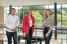 B&DWA - 18092368 - (L-R) Declan, Sian and Gemma inside Barratt and DWH Anglia's head office