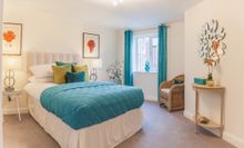 A show apartment bedroom in Adlington Retirement Living's new community in Newcastle-under-Lyme, Staffordshire 