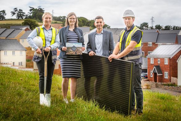 Committing to a sustainable future (L-R) Assistant Site Manager Rebecca Carruthers, People and Culture Manager Sophie Aylott, Group Managing Director Grayham Tucker, Site Manager Rob Farkins.