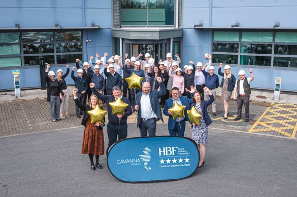 Celebrating success: The Cavanna Homes team celebrates its 5-star award from the Homebuilders Federation. Celebrating success: The Cavanna Homes team celebrates its 5-star award from the Homebuilders Federation.