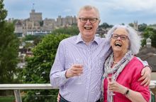 Homeowners on the rooftop sun deck at Castle View