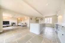 Haughton Farm's modernised open plan kitchen and living room.