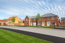 A typical street scene at a Barratt and David Wilson Homes development in North Yorkshire