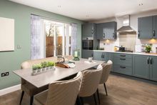 A typical Barratt Homes kitchen dining area at Harclay Park