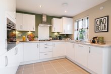 The kitchen inside a typical home at Great Denham Park