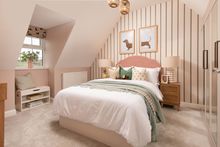 A bedroom inside a typical home at Hollins Park View