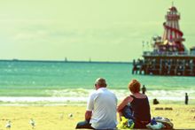 Couple on Bournemouth Beach