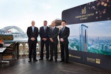 Left to Right:Anthony Duarte Regional Director Brookfield Multiplex,  David Ghannoum Regional Managing Director NSW Brookfield M