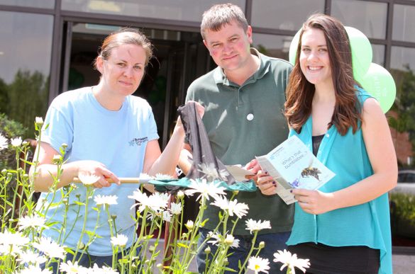 1- Sinead Lynch of BBCT with Paul Burns and Anna Hughes, both members of Redrow's green teams 1- Sinead Lynch of BBCT with Paul Burns and Anna Hughes, both members of Redrow's green teams