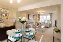 Open-plan living in the Embleton style home at Cornelian Fields