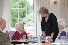 (L-R) Mr Macrae Mrs Davies Mrs West meeting Prime Minister Theresa May