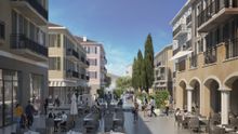 Central promenade at Lustica Bay