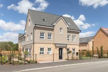 BDWCAM - HW - Hesketh - Exterior (2) - A typical street scene featuring one of the show homes at Hampton Water