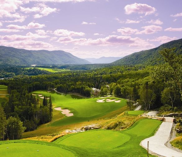 Looking down from the 10th tee at The River Course, Humber Valley Resort, Newfoundland, Canada