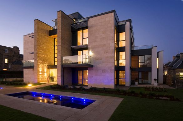 Tanalach Exterior at Night