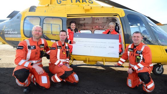 SGB_4850 - Claire and Jan from Barratt with the Air Ambulance crew SGB_4850 - Claire and Jan from Barratt with the Air Ambulance crew